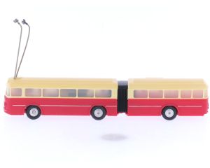 Schaal H0 Eheim 6104 (Brawa) gelede bus crème-rood #5885