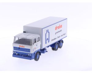 Schaal 1:50 Lion Car Nr.73 Daf 3300 Vrachtauto met kantelcabine en laadbak, Drako groothandel. #6105