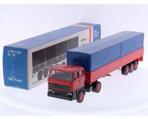 Schaal 1:50 DAF 2800 Lion Car Nr. 58-70 trekker met oplegger. #6114