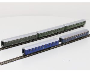 Schaal H0 Lima personenrijtuigen set 5-delig van de DB #5805