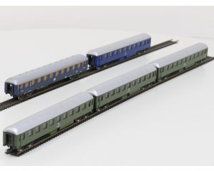 Schaal H0 Lima personenrijtuigen set 5-delig van de DB #5805