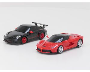 Schaal 1:24 Rastar RC auto Ferrari LaFerrari tegen Porche GT3 RS #6011