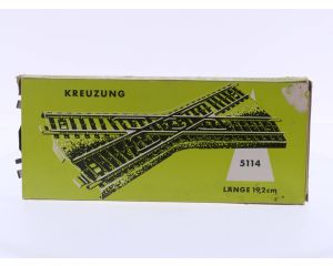 Schaal H0 Märklin 5114 Kruispunt M-rails 19,20 cm lang, 30 graden #4711