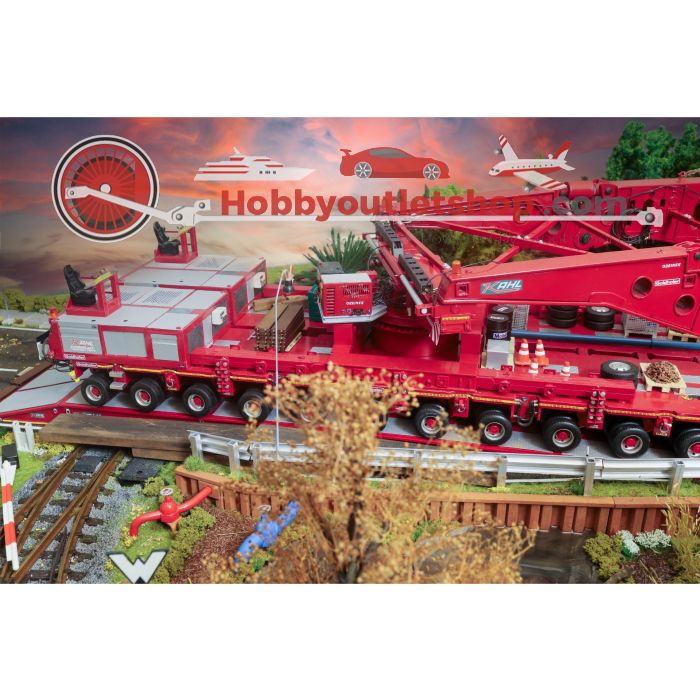 Uniek 1:24 Diorama met Realistische Girderbridge, SPMT Platforms en Transformator, Kahl transport