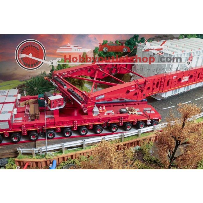 Uniek 1:24 Diorama met Realistische Girderbridge, SPMT Platforms en Transformator, Kahl transport