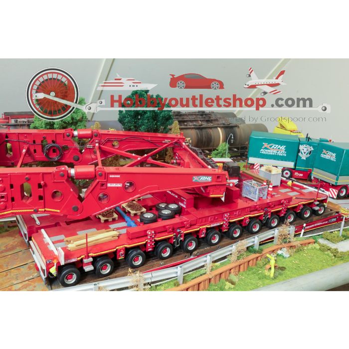 Uniek 1:24 Diorama met Realistische Girderbridge, SPMT Platforms en Transformator, Kahl transport