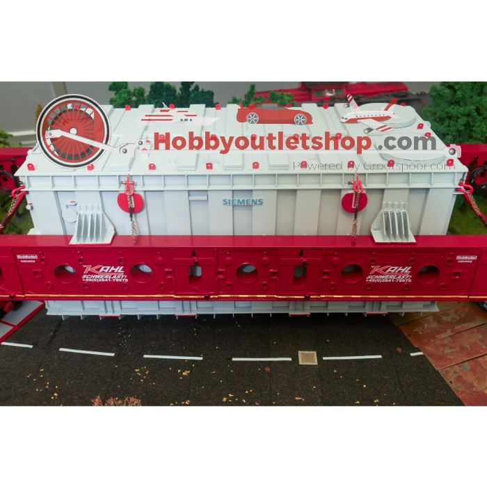 Uniek 1:24 Diorama met Realistische Girderbridge, SPMT Platforms en Transformator, Kahl transport