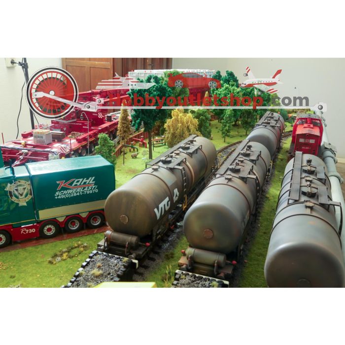 Uniek 1:24 Diorama met Realistische Girderbridge, SPMT Platforms en Transformator, Kahl transport