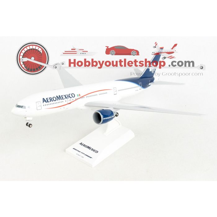 Schaal 1:200 Skymarks SKR270 Boeing 777-200ER Aeromexico W/Gear Reg. N745AM #7870