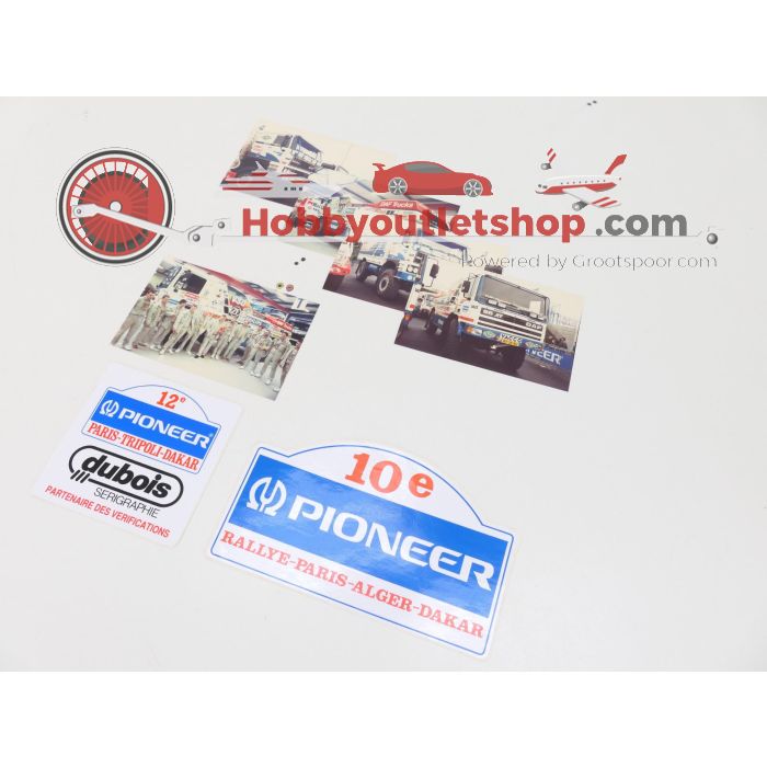 Schaal 1:50 Portegies truck models DAF Turbotwin II Parijs-Dakar 1988.Jan de Rooy 600,608,609 . Set van 4 modellen, met fotos en stickers #6051 - sku: 20240809111656 - Gebruikt - Zo goed als nieuw - Afbeelding 3