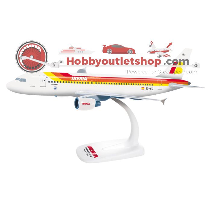 Schaal 1:200 Herpa 609401 Airbus A320 Iberia Reg. EC-IEG #8001