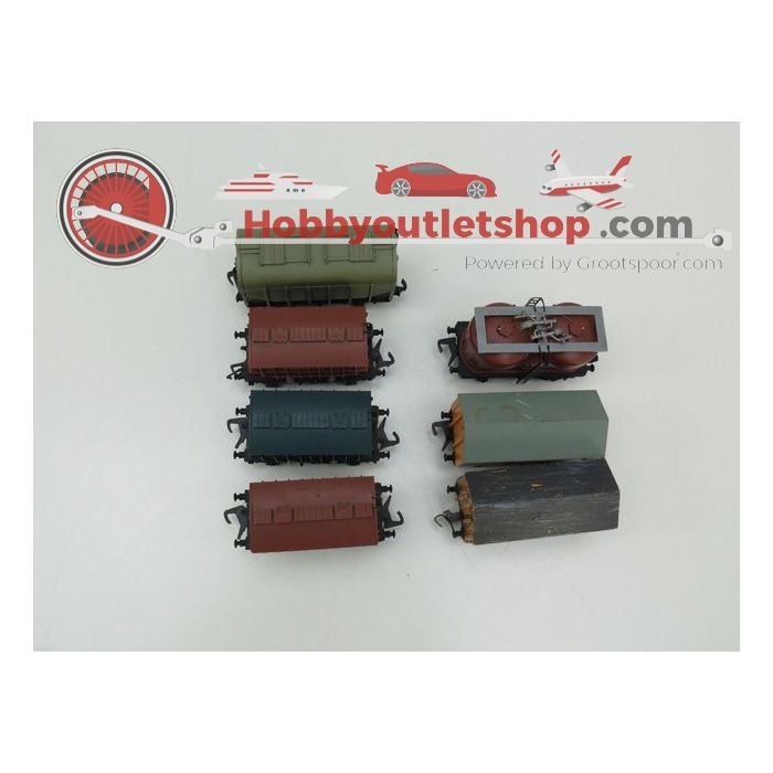 Schaal 00 Hornby-Dublo 4658 4626 4665 4625 set van 7 goederenwagons #112 - sku: 20201205030228 - Gebruikt - Matige staat - Afbeelding 2