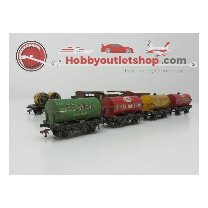 Schaal 00 Hornby Dublo Assortiment metalen goederenwagens #182