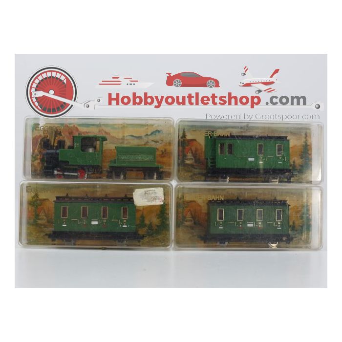 Schaal H0e Egger Bah treinset 1009 stoomlocomotief met tender 2x 2007 BC Rijtuig  en 2009 rijtuig met remhuis #236 - sku: 20210206123323 - Gebruikt - Goede staat - Afbeelding 6
