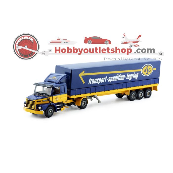 Schaal 1:50 Tekno M80203 Zweden 1980 ASG Huifoplegger #4069