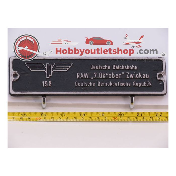 EisenbahnSchild Deutsche Reichsbahn RAW 7 Oktober Zwickau - sku: 20210326123936 - Gebruikt - Afbeelding 1