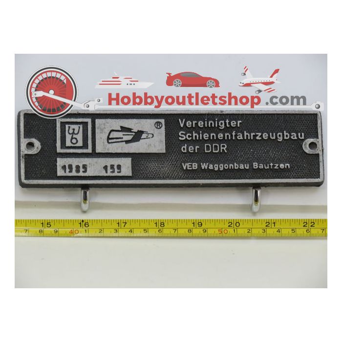 EisenbahnSchild Vereinigter Schienenfahrzeugbau der DDR Bautzen