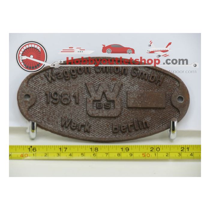 EisenbahnSchild Waggon Union GmbH Werk Berlin 1981