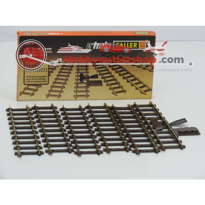 Schaal 0 Faller e'train 3811 Gleise,gerade 6x 24cm #2388