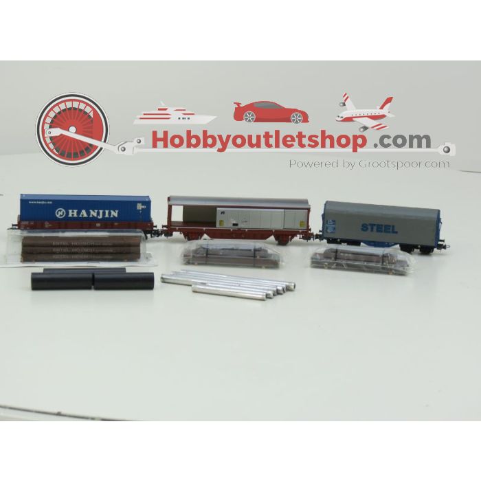 Schaal H0 Assortiment wagons en lading #913