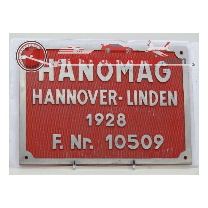 Lokschild Hanomag 1928 F.Nr. 10509