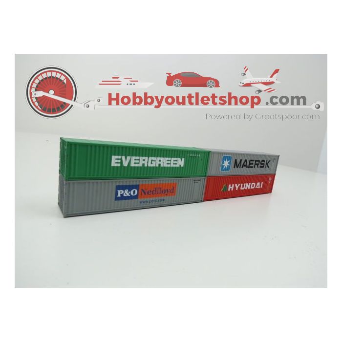 Schaal H0 Electrotren 0143 ASSORTED INTERNATIONAL 40 FOOT CONTAINERS #817 - sku: 20210807121451 - Gebruikt - Zo goed als nieuw - Afbeelding 2