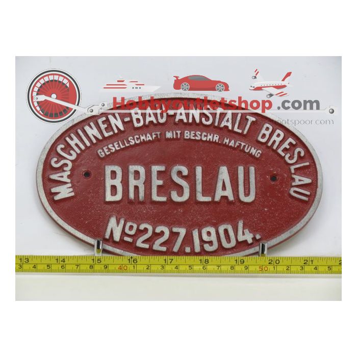 EisenbahnSchild Maschinen-Bau Anstalt Breslau No 227.1904
