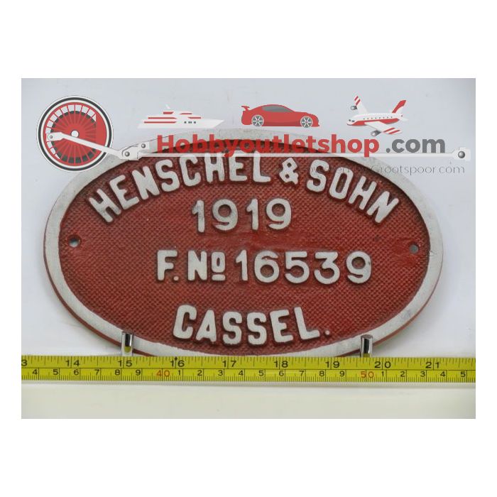 EisenbahnSchild Henschel & Sohn 1919 F.Nr. 16539 Cassel