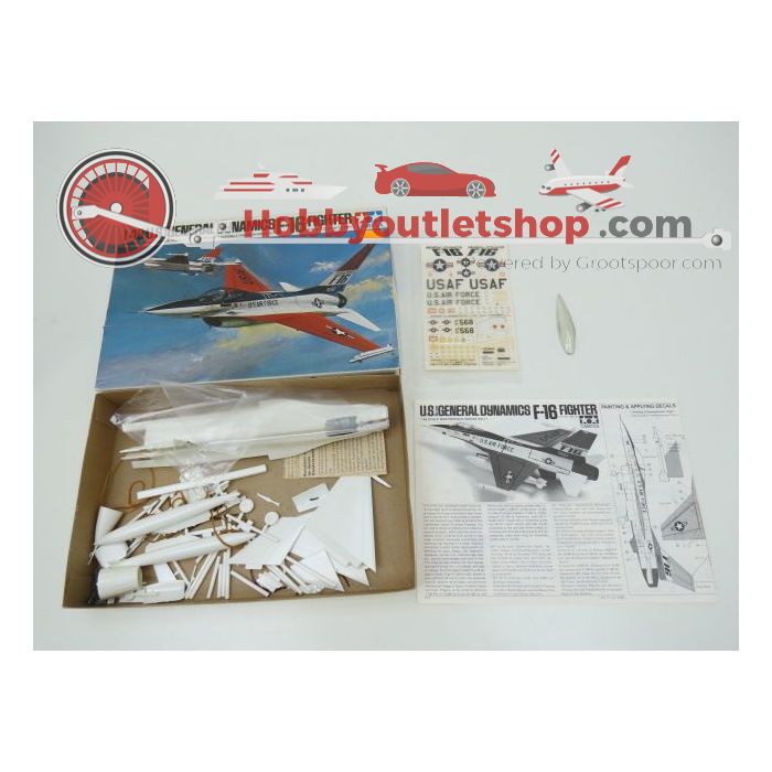 Schaal 1:48 TAMIYA Set of 5 F-16 Fighter, Kawanishi N1K1 Kyofu Type 11, Harrier GR. Mk.1, Supermarine Spitfire Art. nrs. 61035 / 61036 / MA122-800 / MA112-650 #139