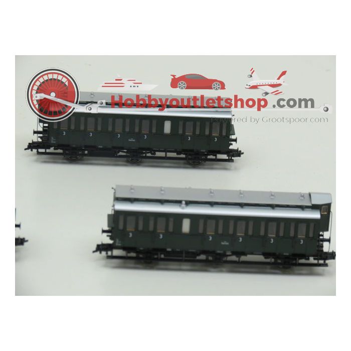 Schaal H0 Fleischmann Set 4St 2x 507003 & 2x 507053 ÖBB C-coupérijtuig #666