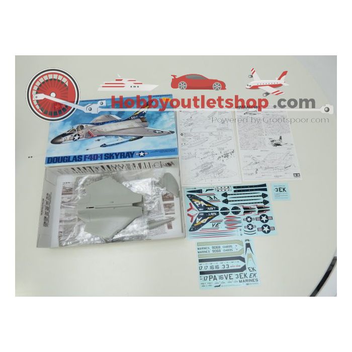 Schaal 1:48 TAMIYA Set of 4 Gloster Meteor F.1, Douglas F-4D-1 Skyray, Heinkel HE219A-7, F-84G Thunderjet Art. nrs. 61051 / 61055 / 61057 / 61060 #142 - sku: 20210818011044 - Gebruikt - Zeer goede staat - Afbeelding 3