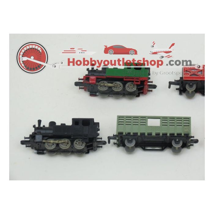 Schaal 1:143 Majorette Rail Route 9-delige treinset #683
