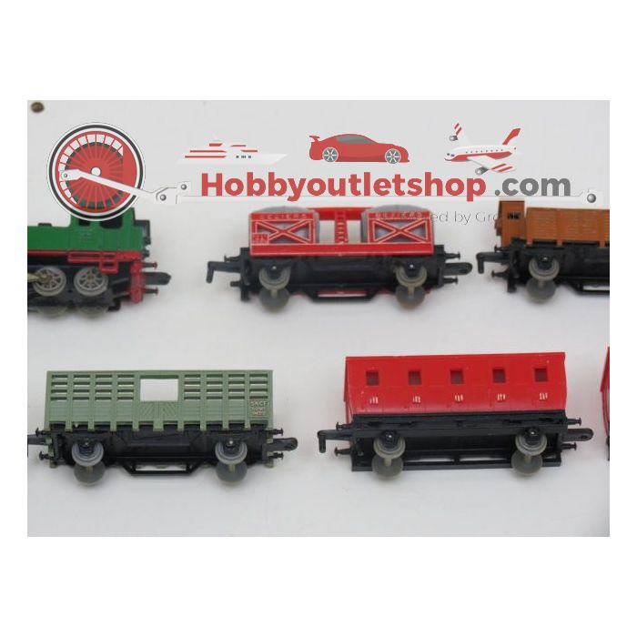 Schaal 1:143 Majorette Rail Route 9-delige treinset #683