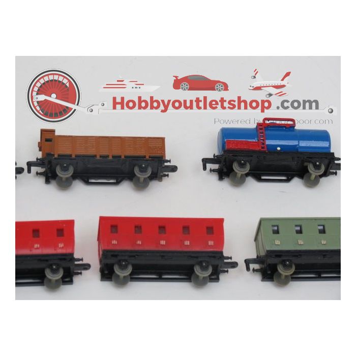 Schaal 1:143 Majorette Rail Route 9-delige treinset #683