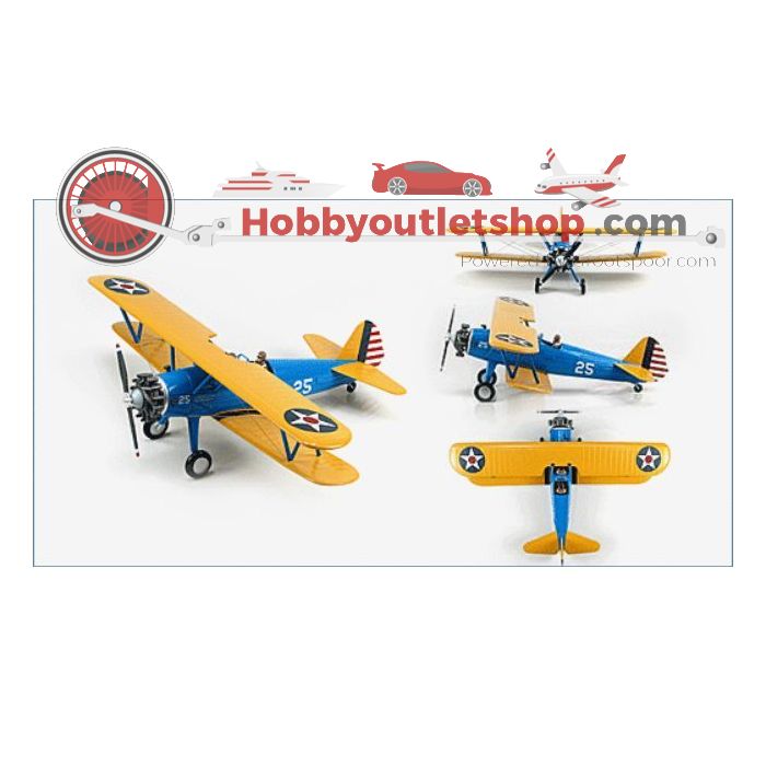 Schaal 1:48 HOBBY MASTER Stearman PT-17 Bi-Plane Trainer 