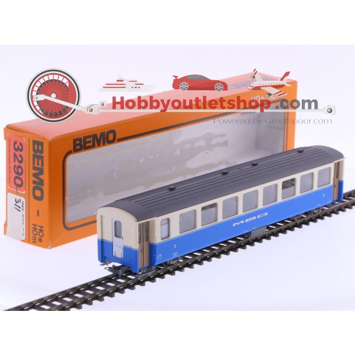 Schaal H0m Bemo 3290-311 personenrijtuig B 201 2e kl. van de MOB #P216