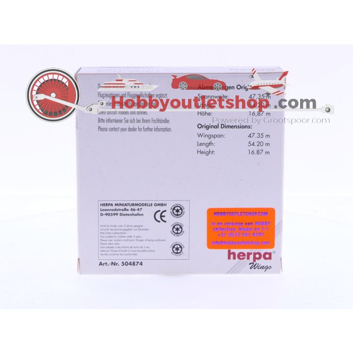 Schaal 1:500 Herpa 504874 Nordic European Airlines Lockheed L-1011-50 TriStar Reg.Nr. SE-DPX #6482