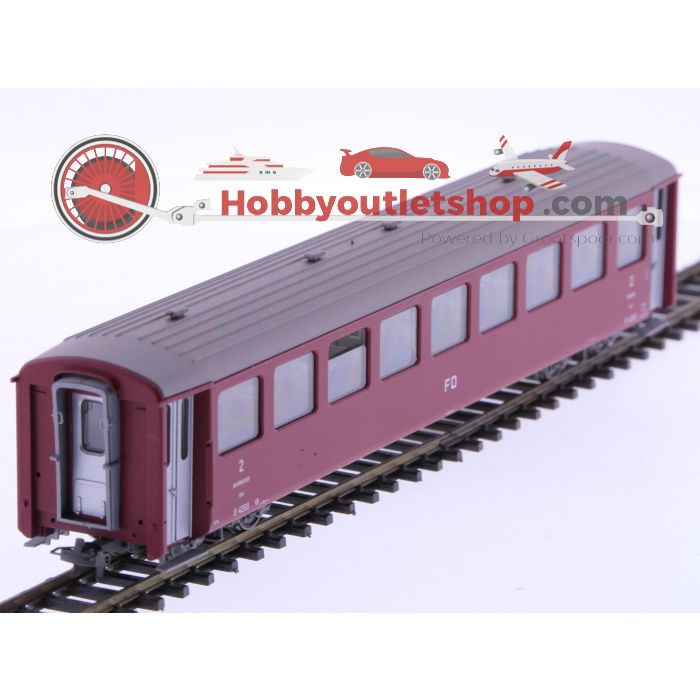 Schaal H0m Bemo 3266-208 personenrijtuig B 4168 2e kl. van de FO #P218