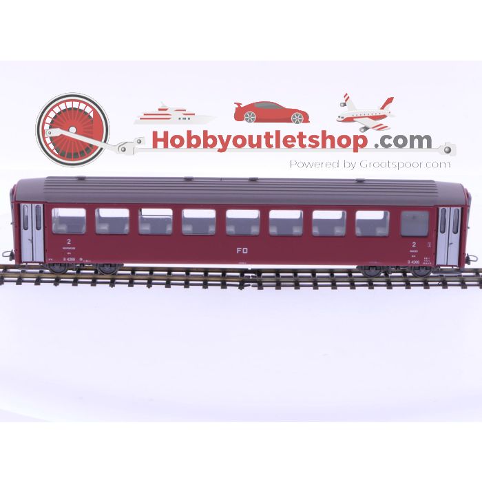 Schaal H0m Bemo 3266-208 personenrijtuig B 4168 2e kl. van de FO #P218
