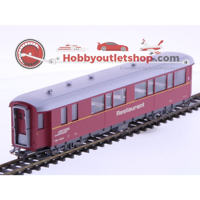 Schaal H0m Bemo 3274-114 restauratierijtuig WR 3814 1e kl. van de RhB #P220