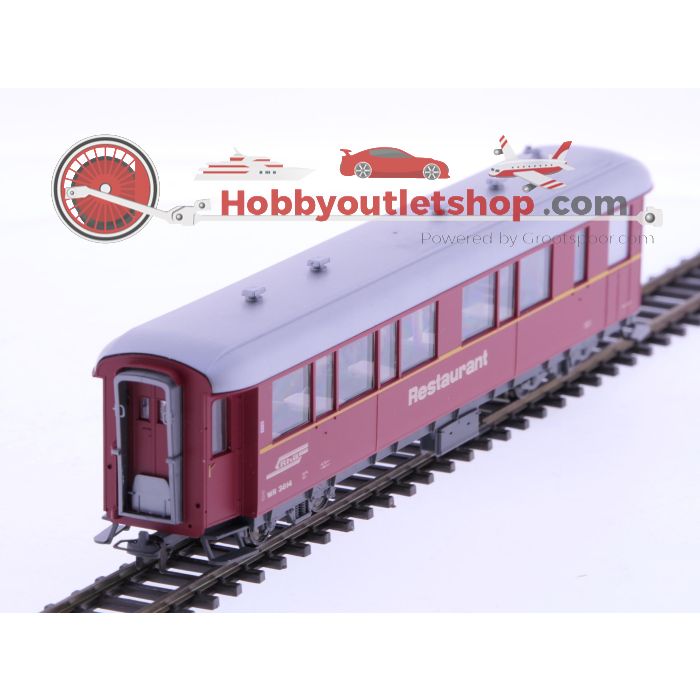 Schaal H0m Bemo 3274-114 restauratierijtuig WR 3814 1e kl. van de RhB #P220