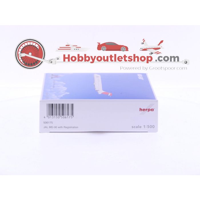 Schaal 1:500 Herpa  506175 JAL - Japan Airlines MD-90 Reg.Nr. JA005D #6491 - sku: 20241025034656 - Gebruikt - Nieuwstaat - Afbeelding 4