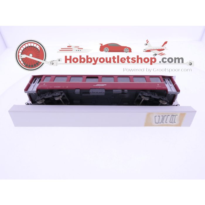 Schaal H0m Bemo 3255-124 personenrijtuig B 2454 2e kl. van de RhB #P221