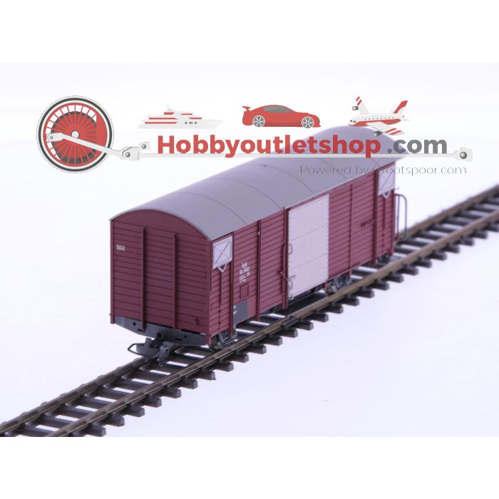 Schaal H0m Bemo 2250 gesloten goederenwagon Gb 5041 van de RhB #P225