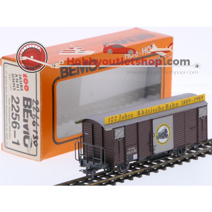 Schaal H0m Bemo 2256-1 gesloten goederenwagon Gb 5100 