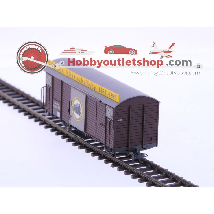 Schaal H0m Bemo 2256-1 gesloten goederenwagon Gb 5100 