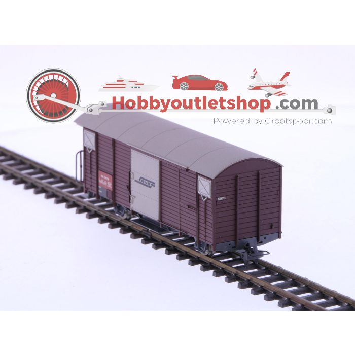 Schaal H0m Bemo 2256 gesloten goederenwagon Gb 5076 van de RhB #P228