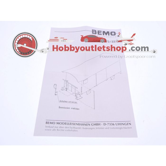 Schaal H0m Bemo 2274 354 gesloten goederenwagon Gk 554 