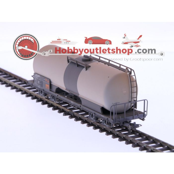 Schaal H0m Bemo 2285 129 ketelwagen met leidingen Uah 8139 van de RhB #P237