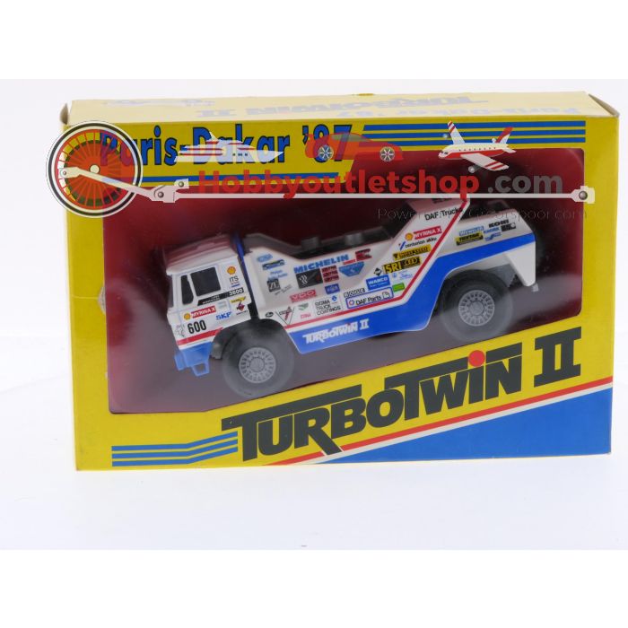 Schaal 1:50 Portegies truck models DAF Turbotwin II Parijs-Dakar 1987 Jan de Rooy 600. #7005
